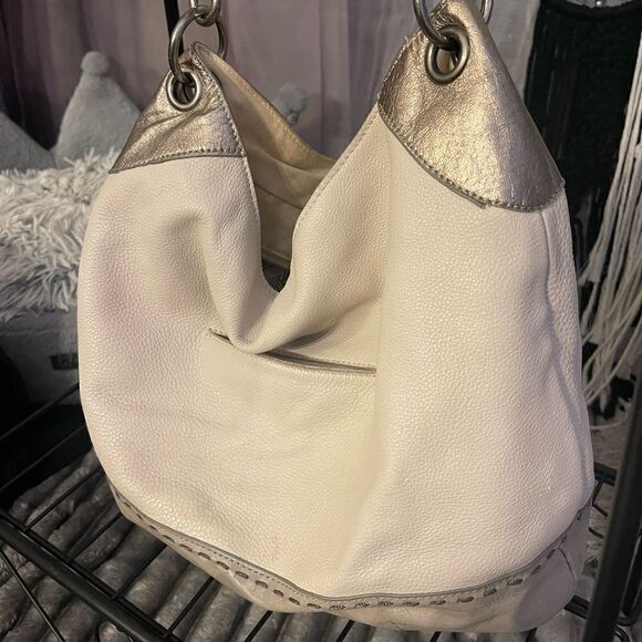 The Sak | Stone & Silver Color Block Indio Leather Hobo - Picture 4 of 11